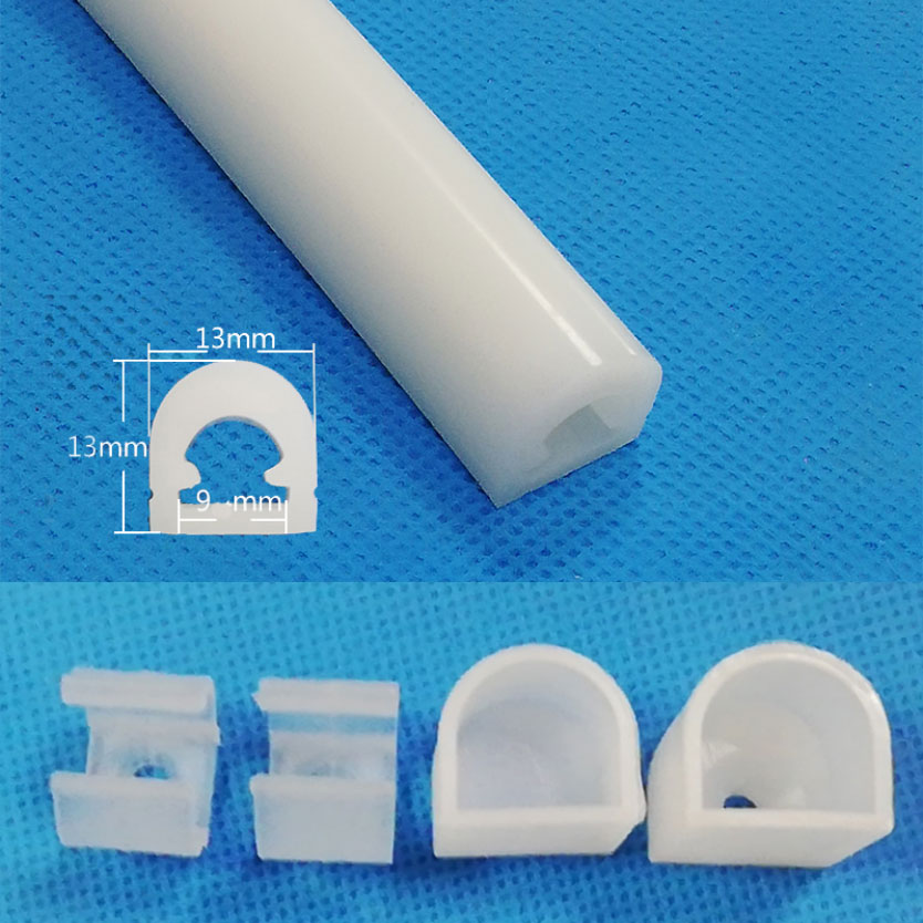 13*13mm 180° Top Emitting Silicone Diffused Light Tube For 8mm LED Light Strips 13*13mm 180° Top Emitting Silicone Diffused Light Tube For 8mm LED Light Strips
